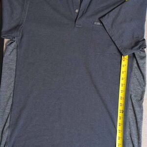 Eddie Bauer FREEDRY Polo Shirt Men's TL Dark Blue Gray Heathered (TL= Tall)L